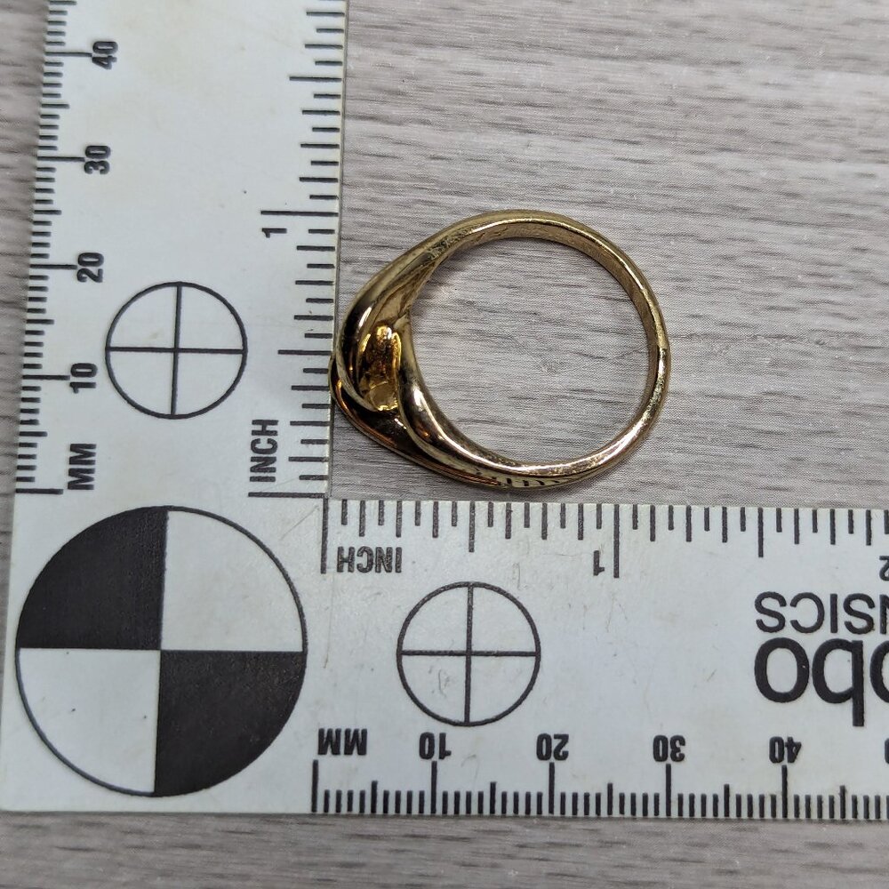 Twist Gold Tone Size 13 Ring - Picture 7 of 7